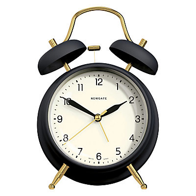 Newgate Brass Knocker Alarm Clock, Petrol Blue